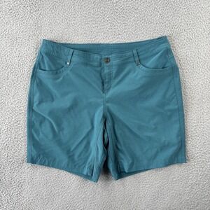 Kuhl‎ Trekr Shorts Womens 14 Teal Hiking Work Outdoor Rock Climbing Running Logo